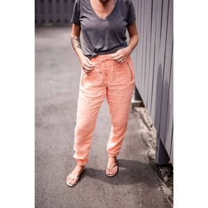 Athleta Cabo Linen Joggers You Had Me At Cactus Peach